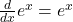 \frac{d}{dx} e^x=e^x