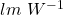 lm \ W^{-1}